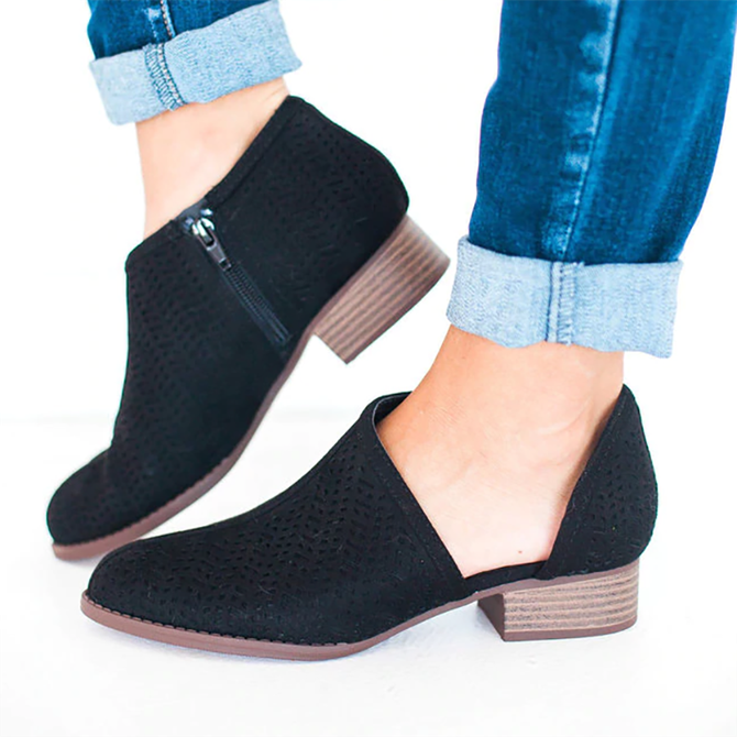 Women Fall Detailed Open Side Flat Sandals